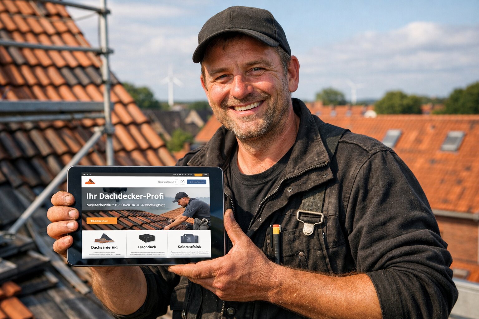 Professionelle Webseite für Dachdecker
